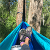 Relaxing in the hammock